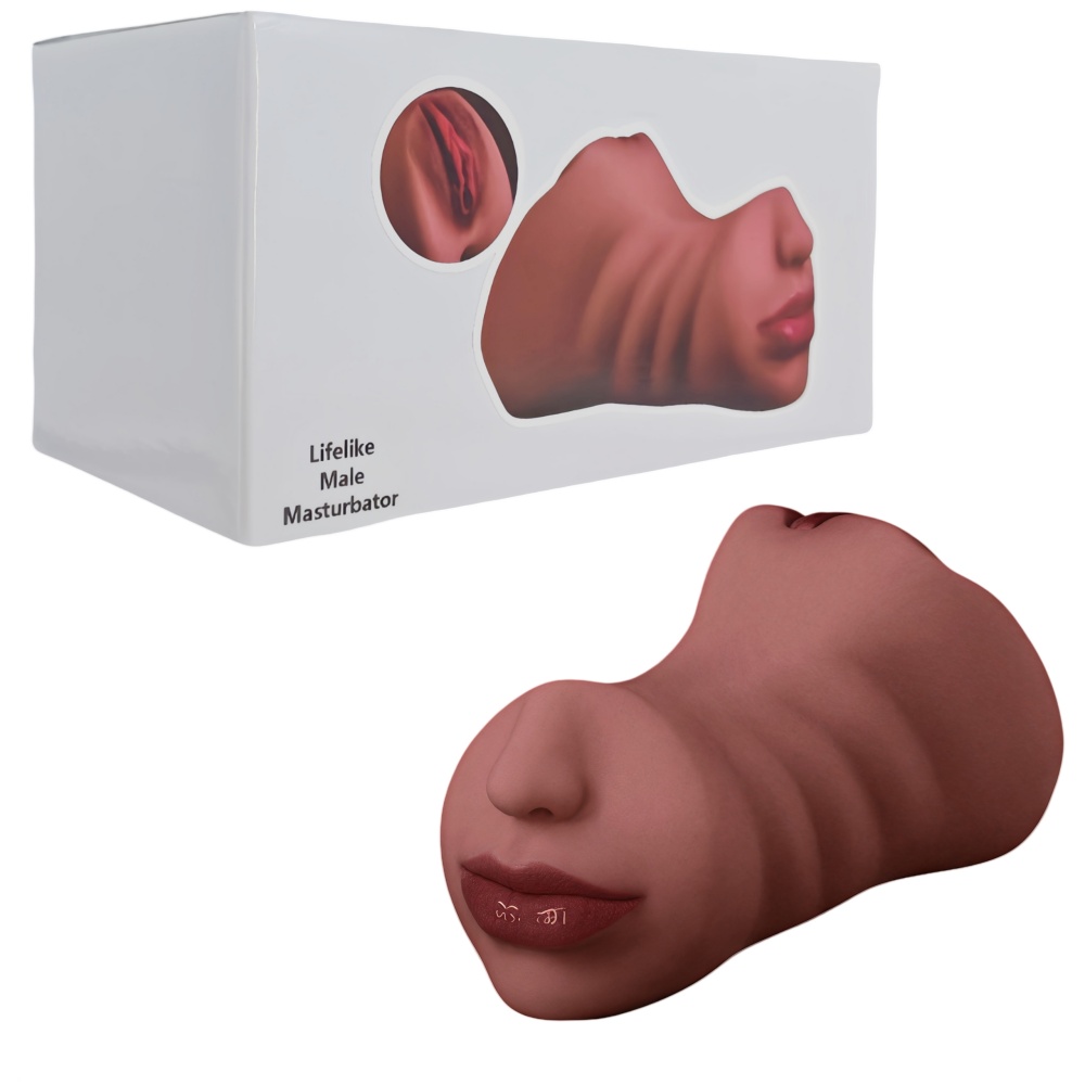 Brown Realistic Masturbator with Nose and Mouth - Image 8