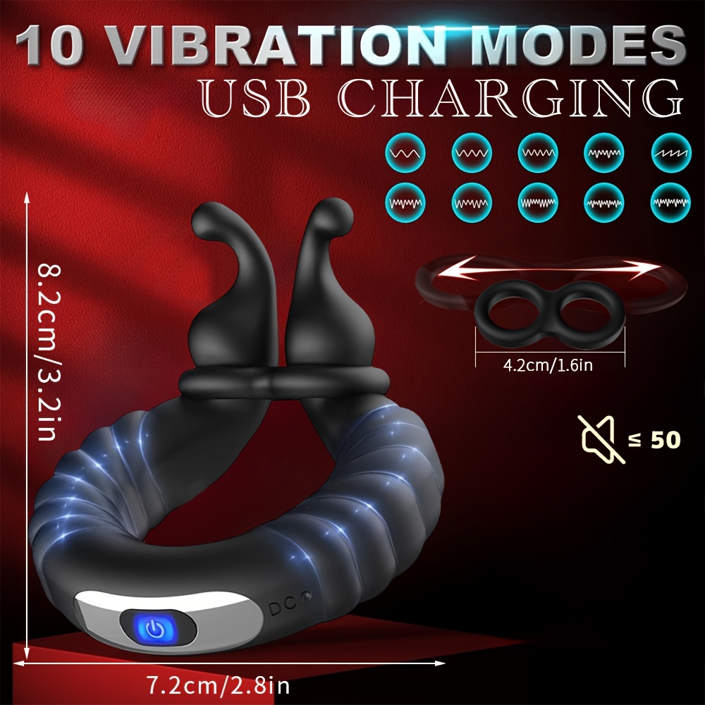 Male Adult Cockring with 10 Vibration Modes - Image 4