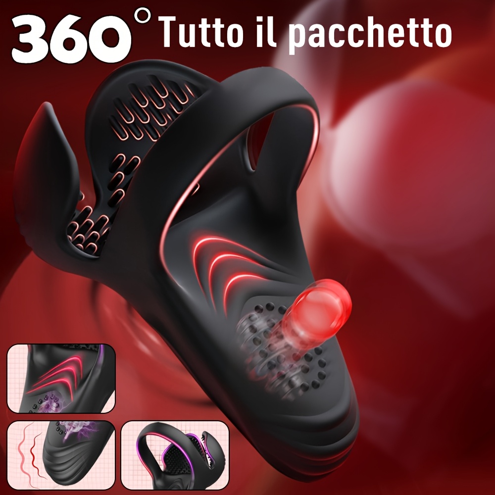 10-Speed Silicone Rechargeable Vibrating Cock Ring - Image 5