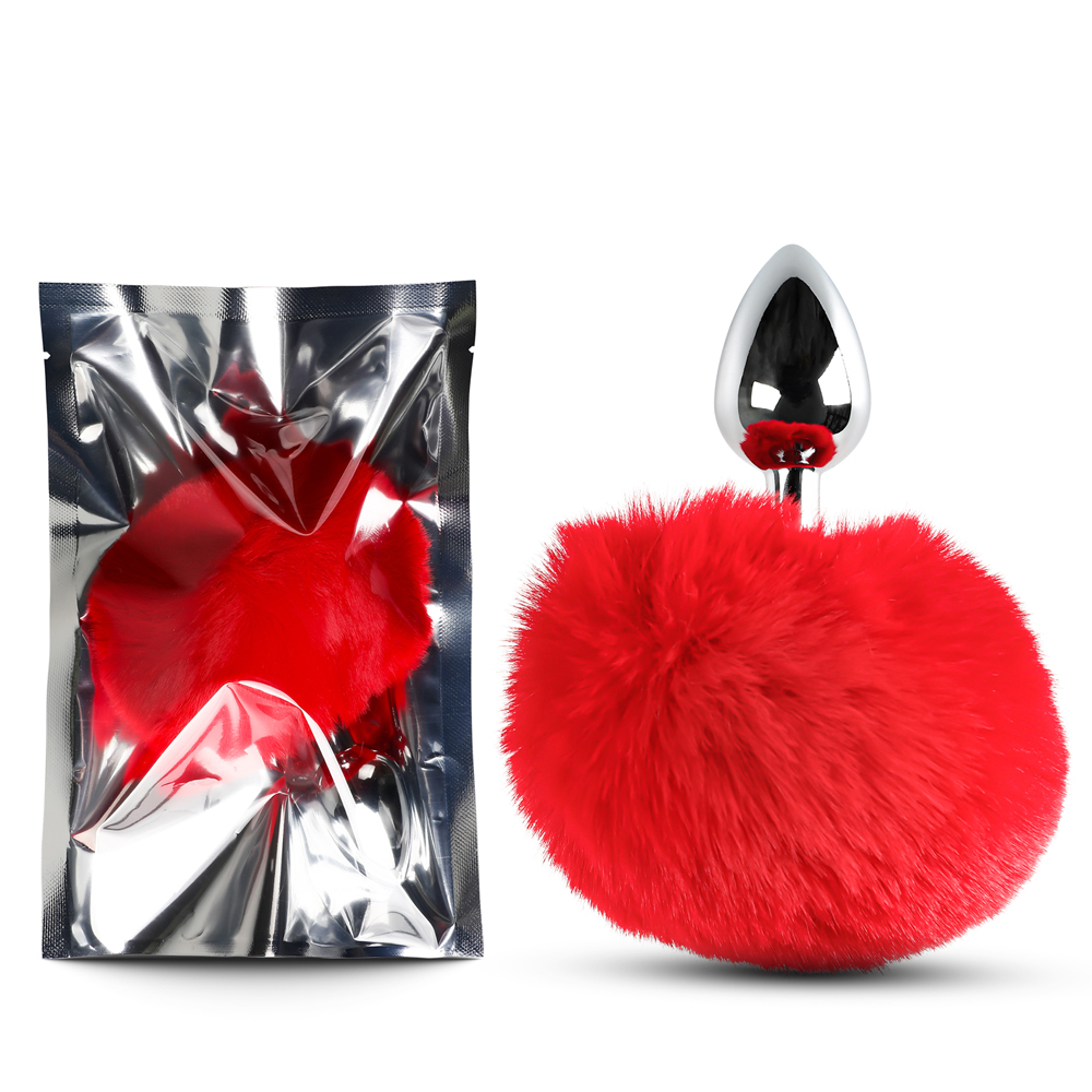 Bunny Tail Metal Plug - Red - Image 5