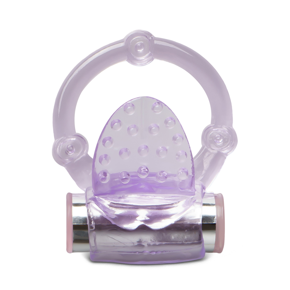 Beaded Silicone Vibrating Ring with Tongue Tease - Image 3