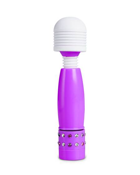 Purple Mini Wand Massager with Diamonds